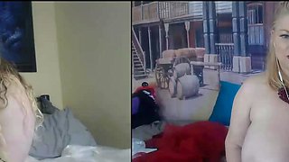 Slutty amateur flashing her big boobs in the backseat