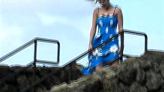 Amateur Outdoor Brunette Masturbates