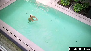 Gabbie Carter Cheats with BBC at Pool - Deep Throat & Doggystyle