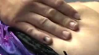 Big tits brunette milf is hard fucked in her pussy
