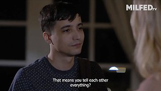 Mommy in law entices her teenager step daughter's boyfriend