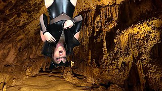 Camsoda Bat costume slut goes solo dildo fucking