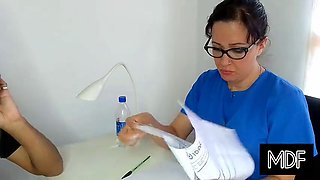 Argentinian Doctor Gets All the Milk on Her Face