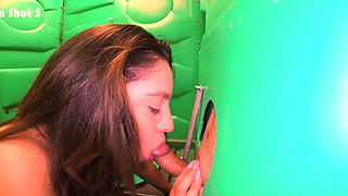 Maria found the glory hole and she love it