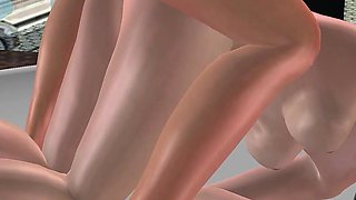 Animated 3D Porn - Two Lesbian Girls Having Anal Sex in Spaceship