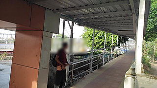 Gay boy at railway station