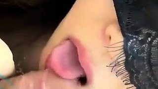 Japanese teen blowjob with creamy mustache