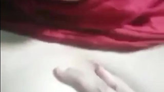 Pure Indian Desi girl Pressing boobs