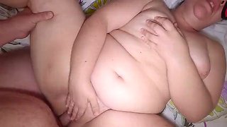 Hot cheating wife fucked by her neighbor while her husband works. Chubby MILF