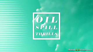 Oil Spill Thrills With Reagan Foxx, Keiran Lee - Brazzers