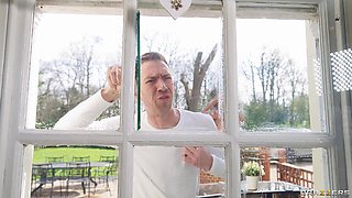 Window Washing Wankers With Xander Corvus, Danny D, Kayla Wild - Brazzers