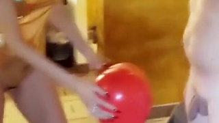 Balloon punishment - BDSM slave