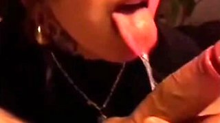 Bitch Blowing And Jerks Between Her Melons Vintage Porn