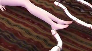 3D animated cutie drilled all hole by tentacles cock