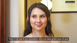 Average Russian virgin girl tries to be with a girl