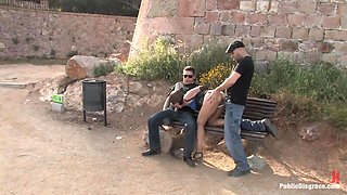 Alina Rose Gets Fucked by Two Men in Public