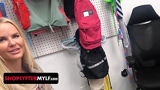 Ash-Blonde Cougar Slimthick Vic Gets Deep Cavity Search And Grubby Facial Cumshot Pop-Shot - Shoplyfter Mylf