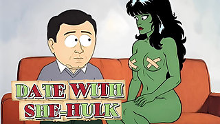 Slut She-hulk Gets Fucked on the First Date. Cartoon