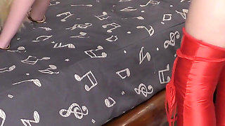 Delivery guy delivers cum on her face and more