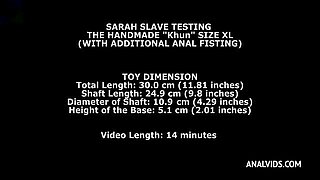 Sarah Slave Testing The Handmade Khun Size XL (With Additional