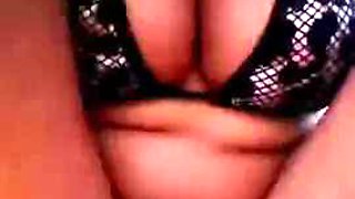 Chubby big natural boobs blonde teasing solo on beach