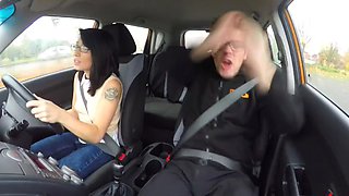 Fake driving school barbie sins sloppy blowjob and hot wild