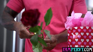 Ebony 18yo seducing daddy to get his BIG BLACK DICK