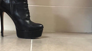 Latex Sock Encased in High Heel