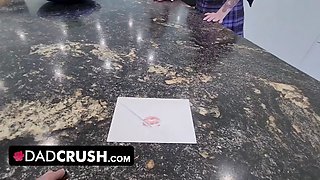 Step daughter Adrianna Jade takes porn lesson from step daddy and bestie on valentine's day - dadcrush