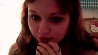Pregnant Redhead Masturbates on Webcam