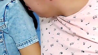 My wife traveled so I stayed home alone with my sexy virgin sister-in-law, she put on a button down dress