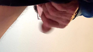 Cum on camera lens from jacking off to bareback video