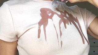 Sensual Solo Full of Oil and Turn Clothes