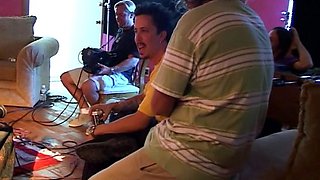 Muscly amateurs group sex