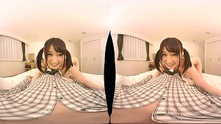 Beautiful Stepsister from Southern Japan Fight Over your Dick!; Cute Japanese Teens Threesome MFF POV VR