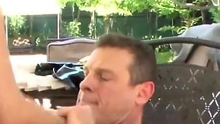 Tattooed Nikki Daniels sucks and fucks old cock for hot cum