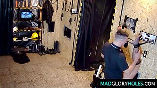 Horny girl Blonde Angel comes for a wild refreshing gloryhole experience