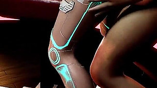 Blue Sex Robot in a BDSM Sex Show Challenge
