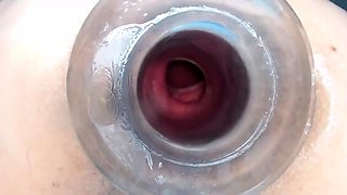 Busty amateur Milf toys and sucks with facial cum