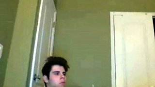 Twink Flashes Cock on Webcam