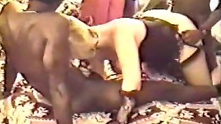 A Couple Of White Wives Have A Hotel Party, Hubbies Film