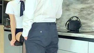 Hungry cocksucker rewarded with hard cock in her tight ass