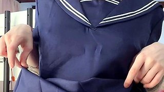 Japanese Teen In Uniform Banged Sideways