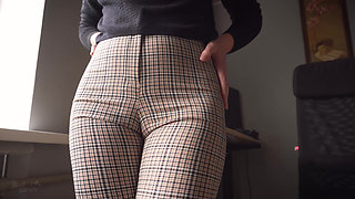 Naughty Coworker Cameltoe Tease and Denial