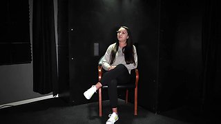 Nicole Sage gets fucked through the gloryhole, showcasing her love for anal.