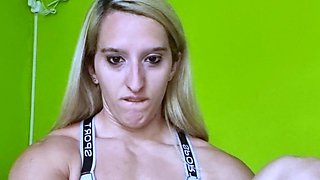 Bondage fetish solo toying hussy