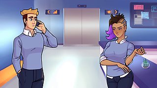 Tracer gives me a blowie at the pool during Academy 34 Overwatch