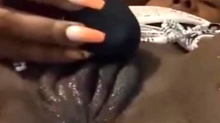 Stimulating My Clit Fucking My Pussy with Wand Vibrator Squirting Orgasm