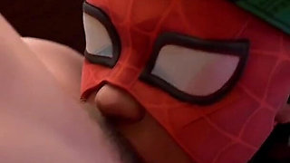 Ebony Spider-man Slut Deepthroating Spooder-man’s Thicc Hard Ass Cock