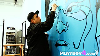 Big natural jugs mom posing outdoor